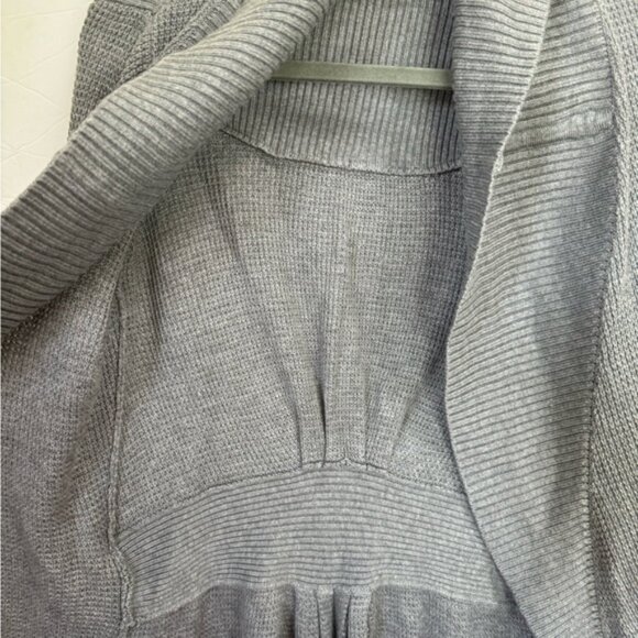 Lululemon Cashmere Bamboo Cardigan Sweater Wrap Tie Tencel Belt Open Waffle Knit - Picture 7 of 15